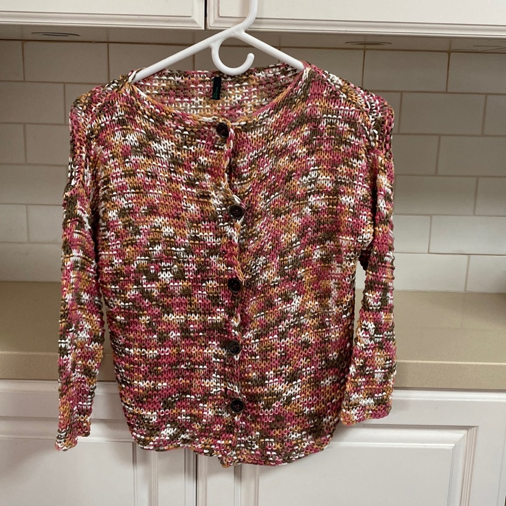 Benetton button sweater